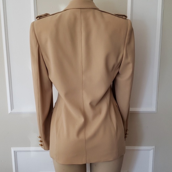 ESCADA wool blazer- beige with gold buttons- Vintage - Picture 5 of 12